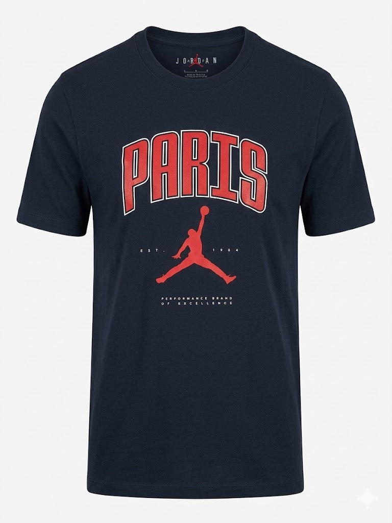 Czarna Koszulka Męska Jordan Paris L AquaMagic Outlet