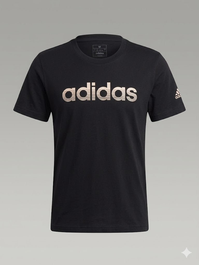Czarna Koszulka Adidas Damska M – Beżowe Logo AquaMagic Outlet