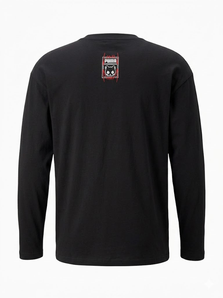 Longsleeve Puma Czarny z Haftem – Męska Koszulka Premium Rozmiar XXL AquaMagic Outlet
