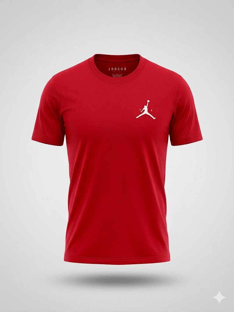 Czerwona Koszulka Jordan Air Męska L – Kultowy Styl Streetwear AquaMagic Outlet