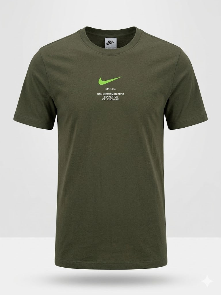 Koszulka Nike Męska Zielona Swoosh by Nike – Rozmiar S AquaMagic Outlet