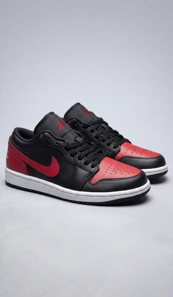 Air Jordan 1 Low Bred – Czarno-Czerwone Rozmiar 40 Aquamagic outlet