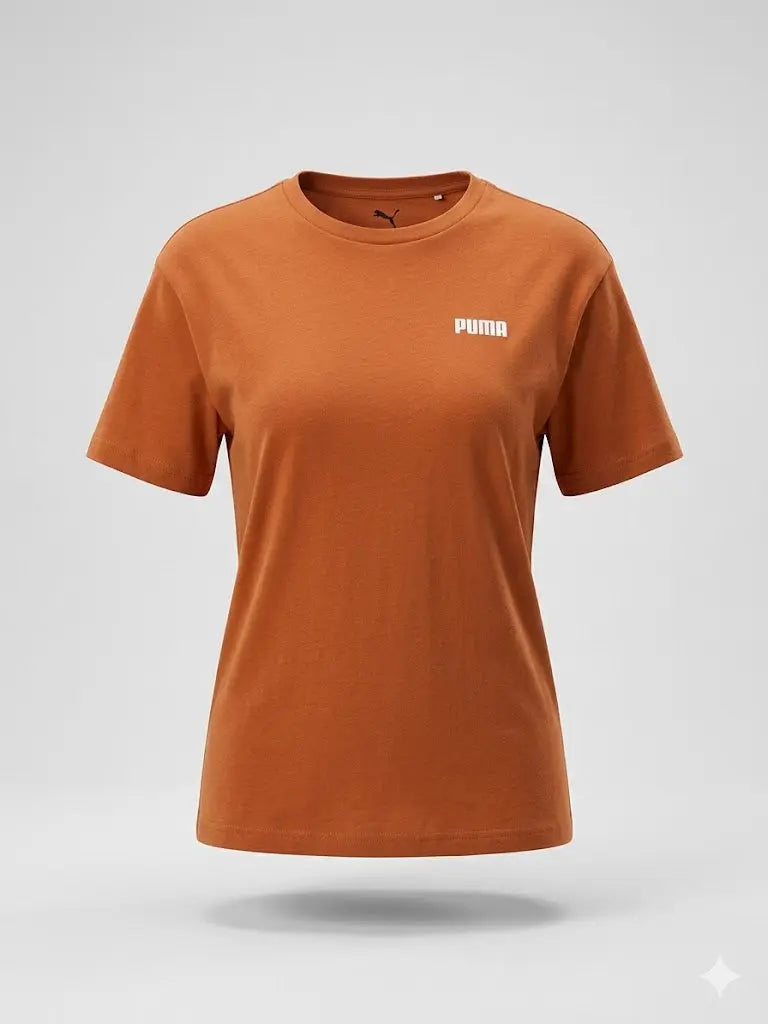 Pomarańczowa Koszulka Damska Puma T-shirt z Logo Puma