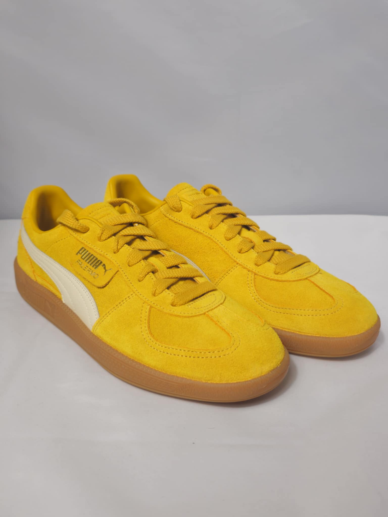 Puma Palermo Żółte Rozmiar 44.5 – Kultowe Sneakersy Retro AquaMagic Outlet