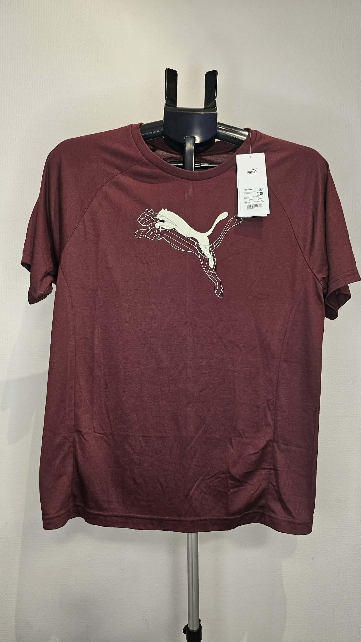 Koszulka Puma bordowa z dużym logo Damska Rozmiar S