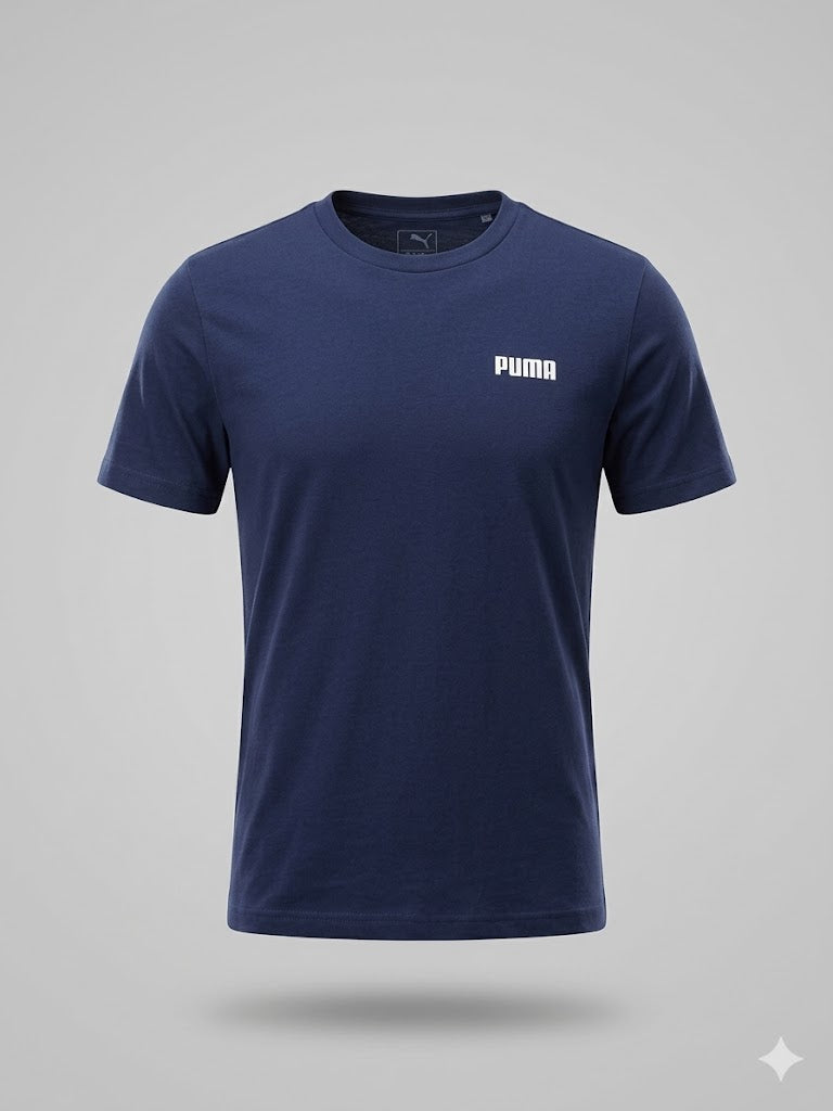 Granatowa Koszulka Męska Puma M – T-shirt Basic AquaMagic Outlet