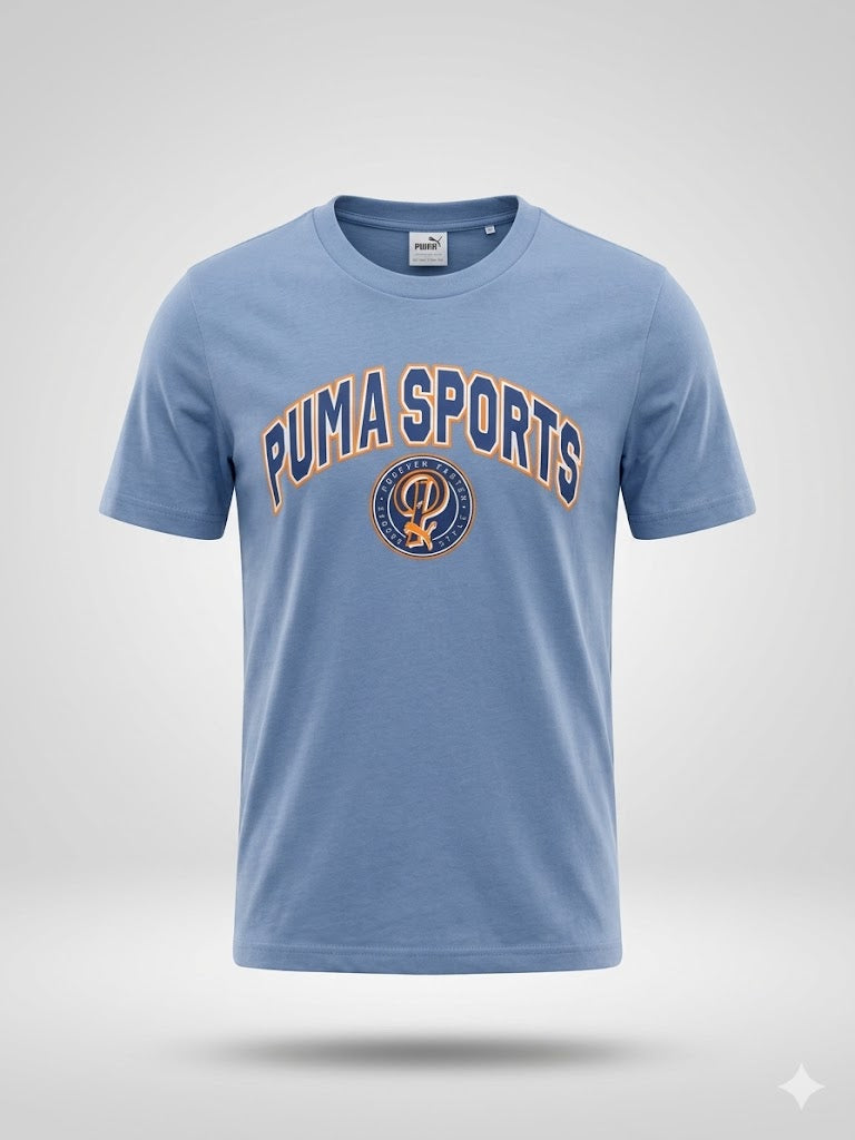 Niebieska Koszulka Męska Puma Sports | Stylowy T-shirt AquaMagic Outlet