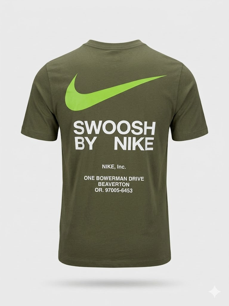 Koszulka Nike Męska Zielona Swoosh by Nike – Rozmiar S AquaMagic Outlet