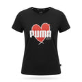 Czarny T-shirt Damski Puma z Sercem – Koszulka Sportowa/ Rozmiar S AquaMagic Outlet