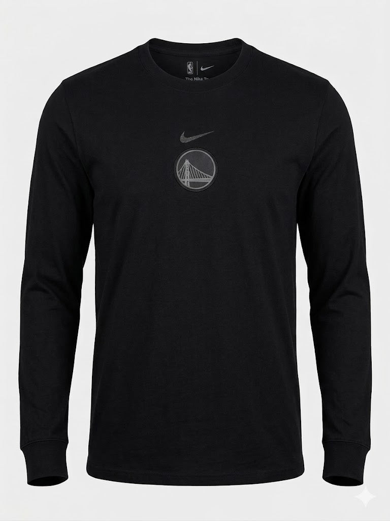 Czarny longsleeve męski Nike L | Golden State Warriors AquaMagic Outlet
