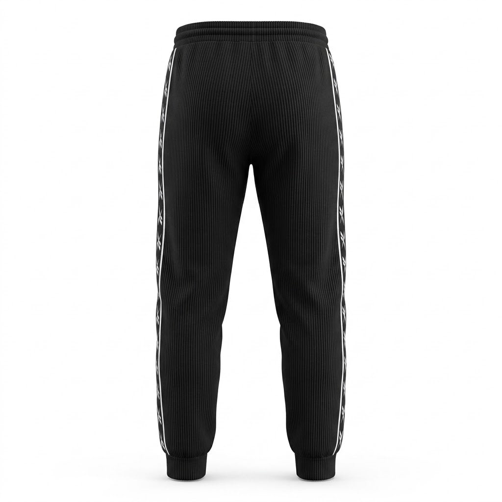 Modne Czarne Spodnie Dresowe Damskie Reebok z Lampasami/ Rozmiar S AquaMagic Outlet