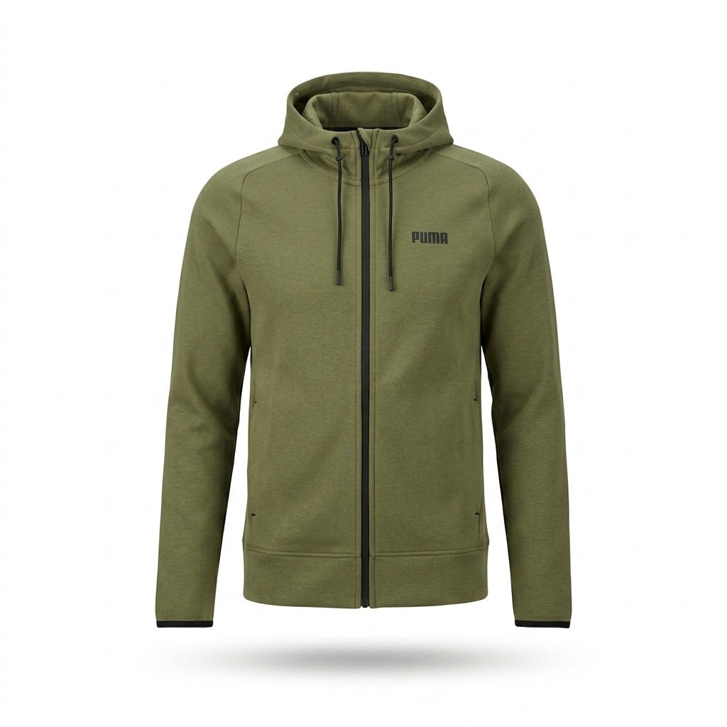 Męska Bluza Rozpinana z Kapturem Puma – Zielona/ Rozmiar S AquaMagic Outlet