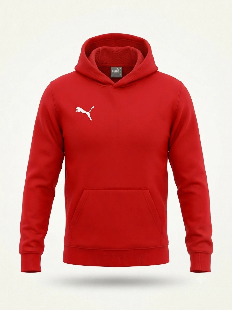 Czerwona Męska Bluza z Kapturem Puma – Klasyczny Styl i Wygoda AquaMagic Outlet