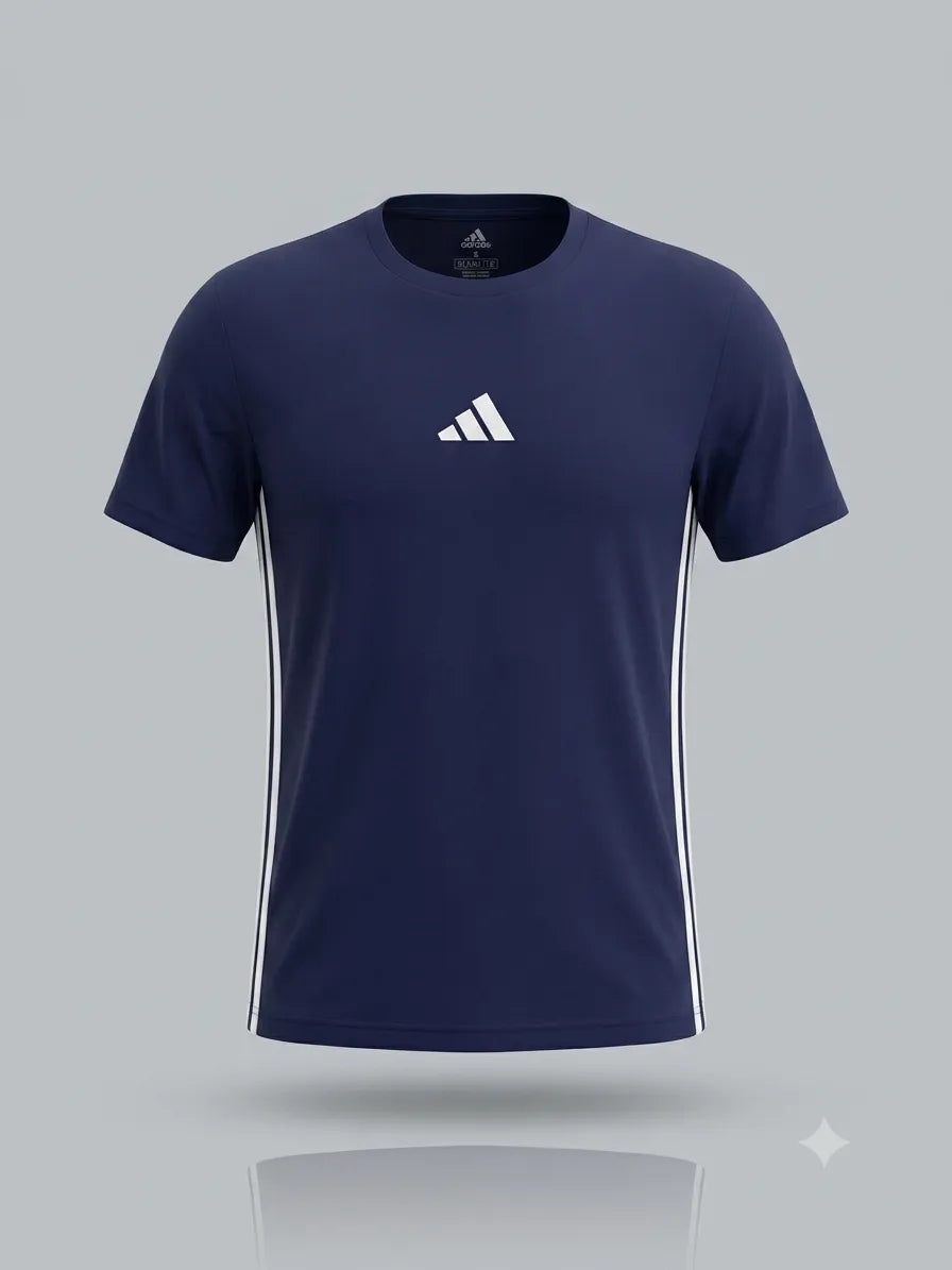 Granatowa Koszulka Męska Adidas – Sportowy Styl i Komfort AquaMagic Outlet