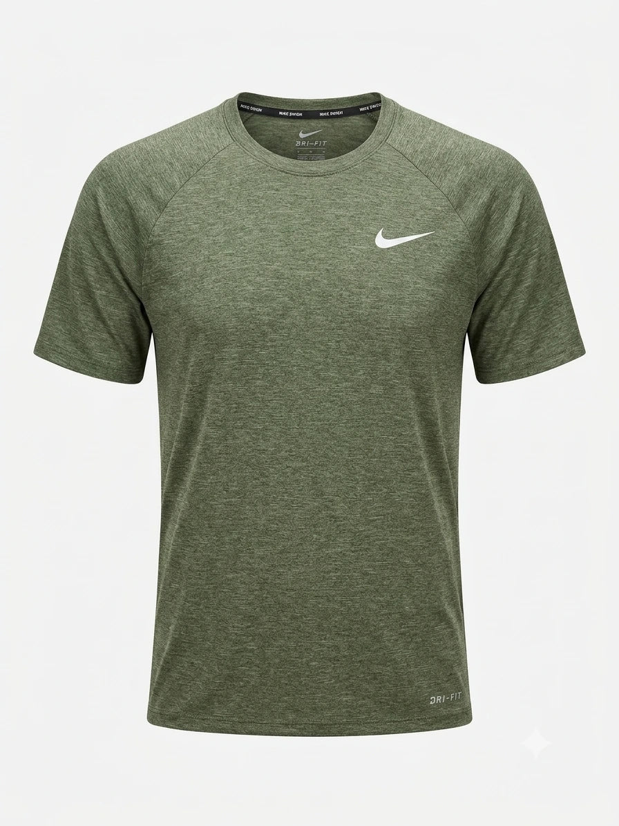 Męska Koszulka Sportowa Nike Dri-Fit – Oliwkowy T-shirt Treningowy AquaMagic Outlet