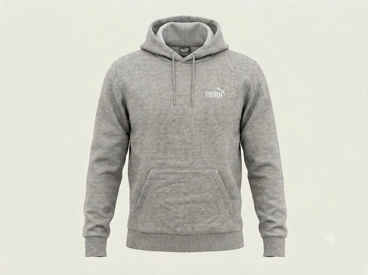 Szara Bluza Męska Puma z Kapturem – Klasyczny Styl i Komfort AquaMagic Outlet