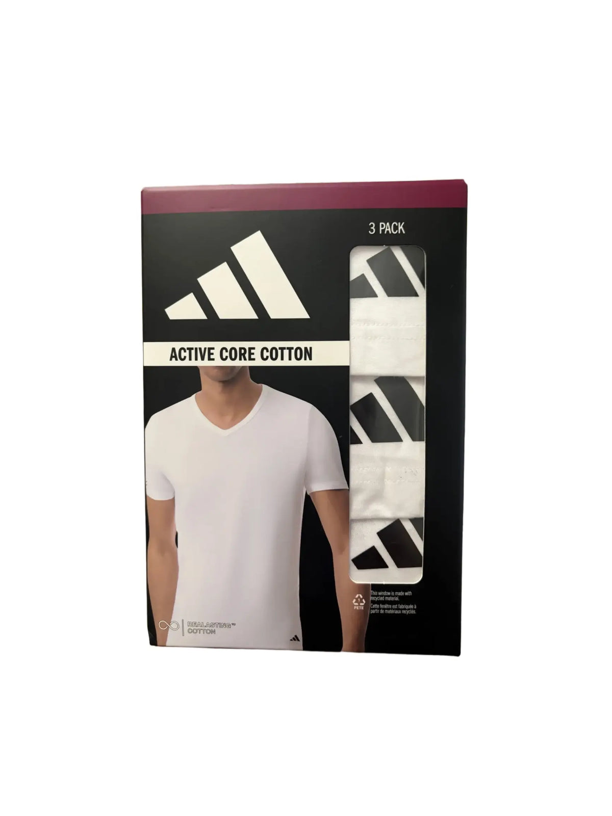 Zestaw 3 Białych Koszulek Męskich Adidas Active Core Cotton AquaMagic Outlet