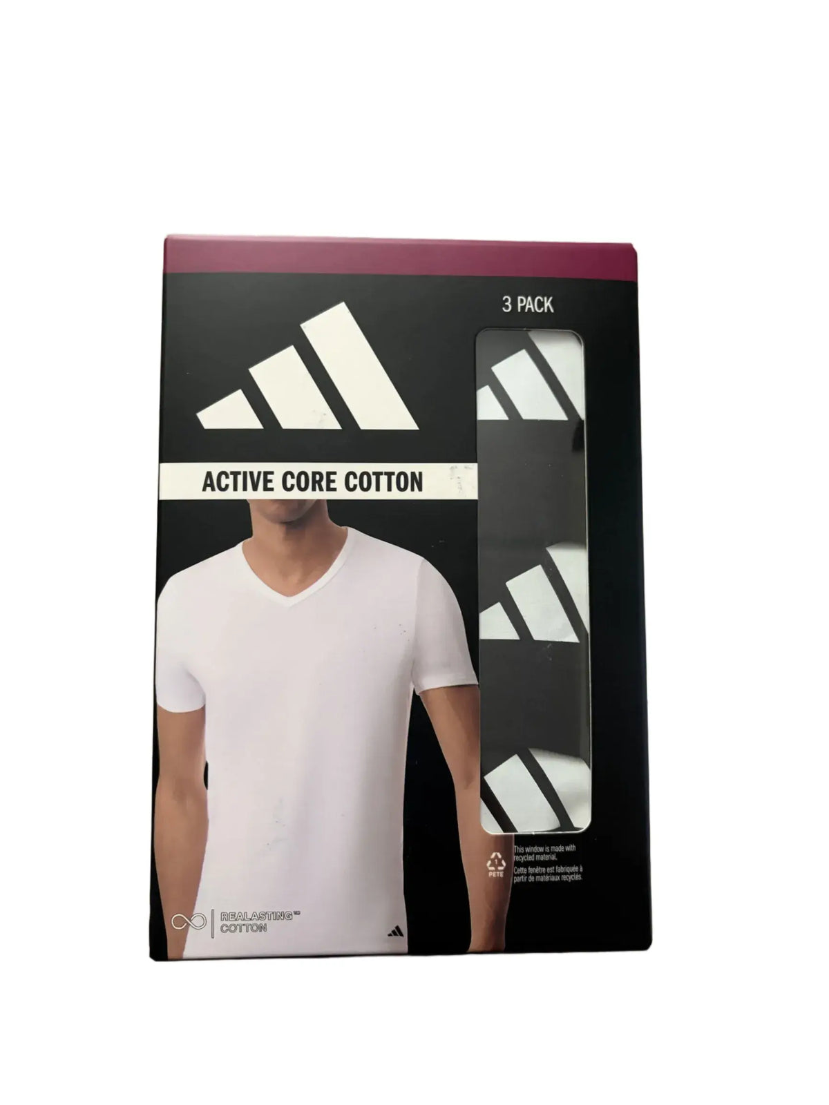 Zestaw 3 Czarnych Koszulek Męskich Adidas Active Core Cotton AquaMagic Outlet