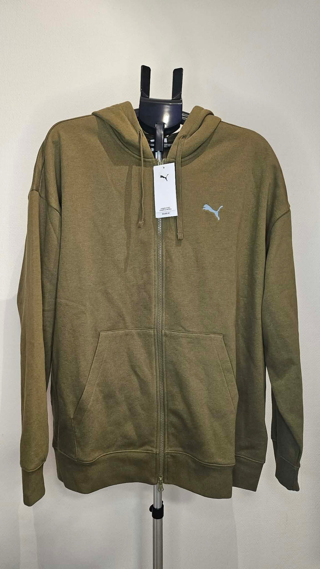 Puma Bluza z Kapturem Zip Zielona Męski XL