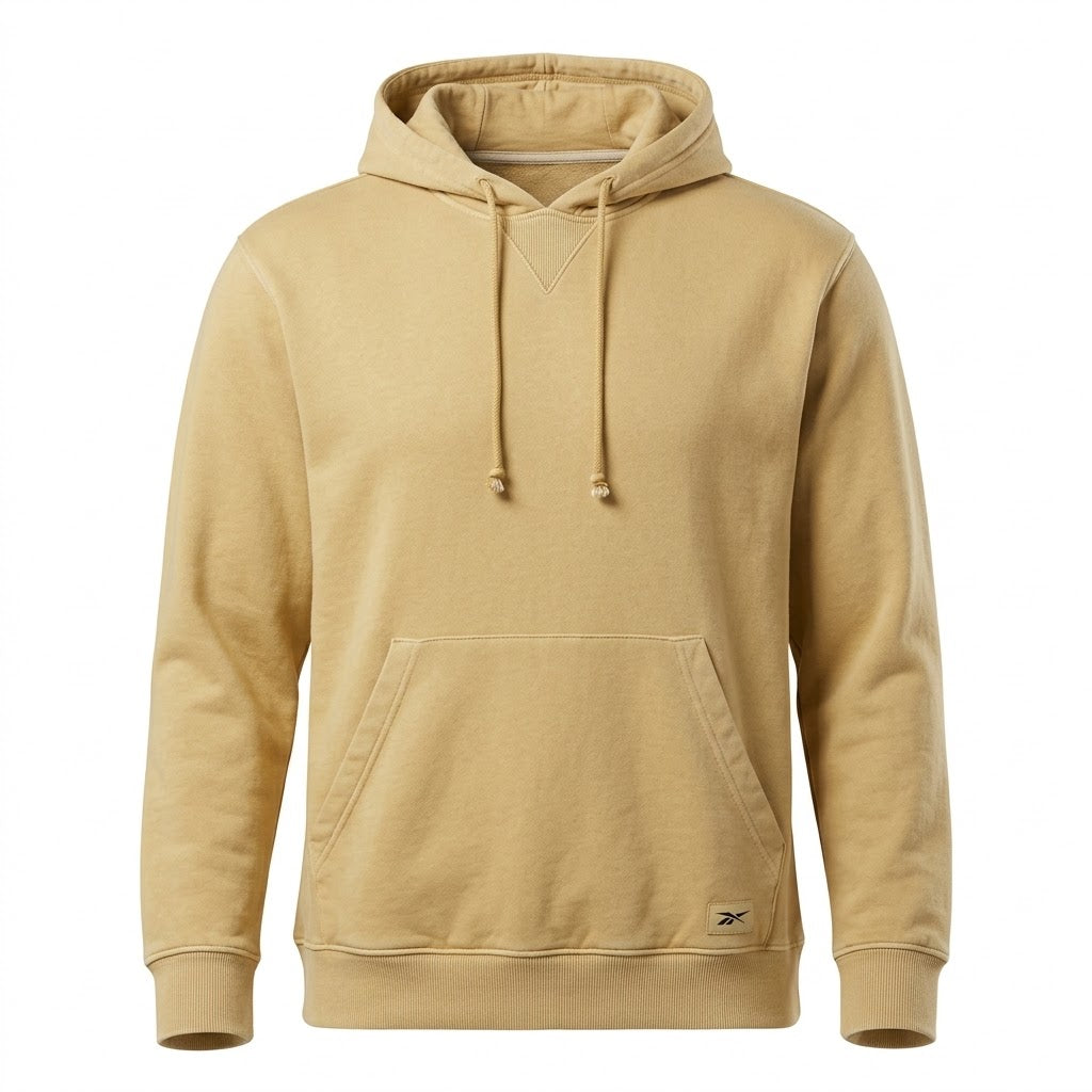 Beżowa Męska Bluza z Kapturem Reebok Kangurka (Rozmiar L) AquaMagic Outlet