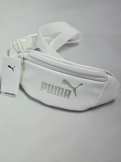 Biała Nerka Puma Saszetka Biodrowa | Srebrne Logo | Stylowa AquaMagic Outlet
