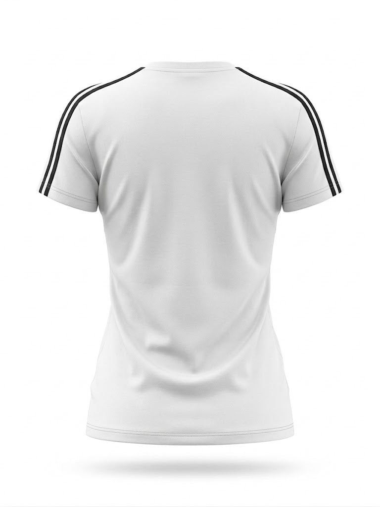 Biała Koszulka Adidas Damska S – 3 Paski AquaMagic Outlet