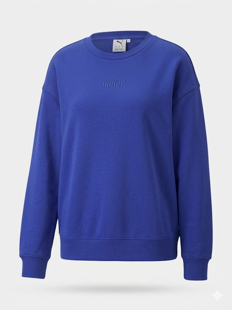 Niebieska bluza damska Puma S | Stylowy crewneck AquaMagic Outlet