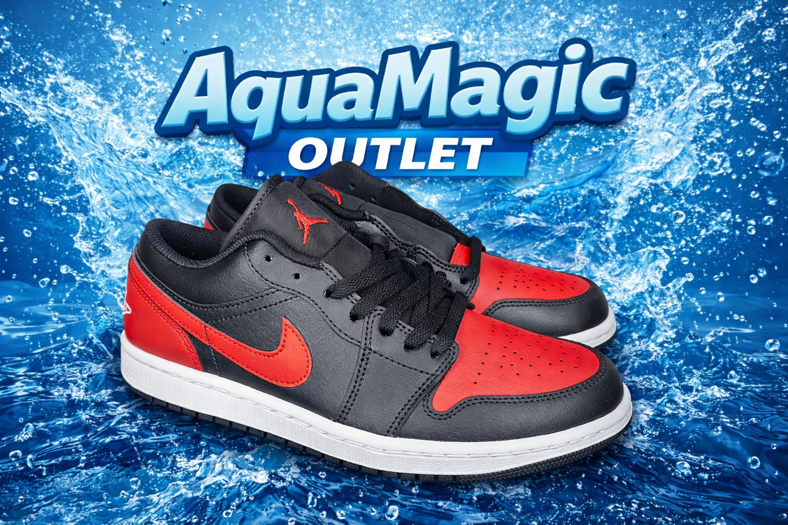 Buty Air Jordan 1 Low Black / Varsity Red – rozmiar 40