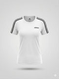 Biała Koszulka Adidas Damska S – 3 Paski AquaMagic Outlet