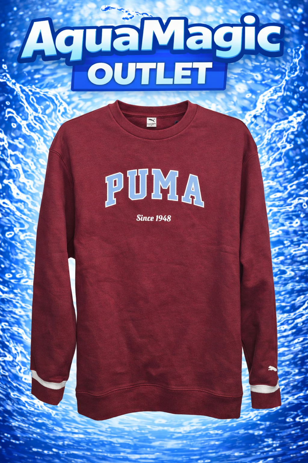 Puma Bluza Bordowa Crewneck „Since 1948” Męska L