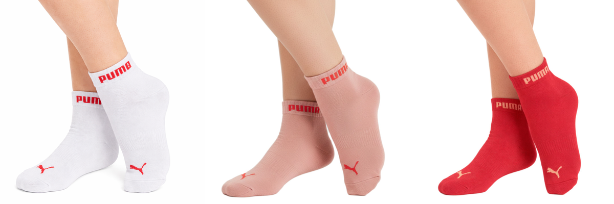 Kolorowe Skarpetki Damskie Puma 3-Pak