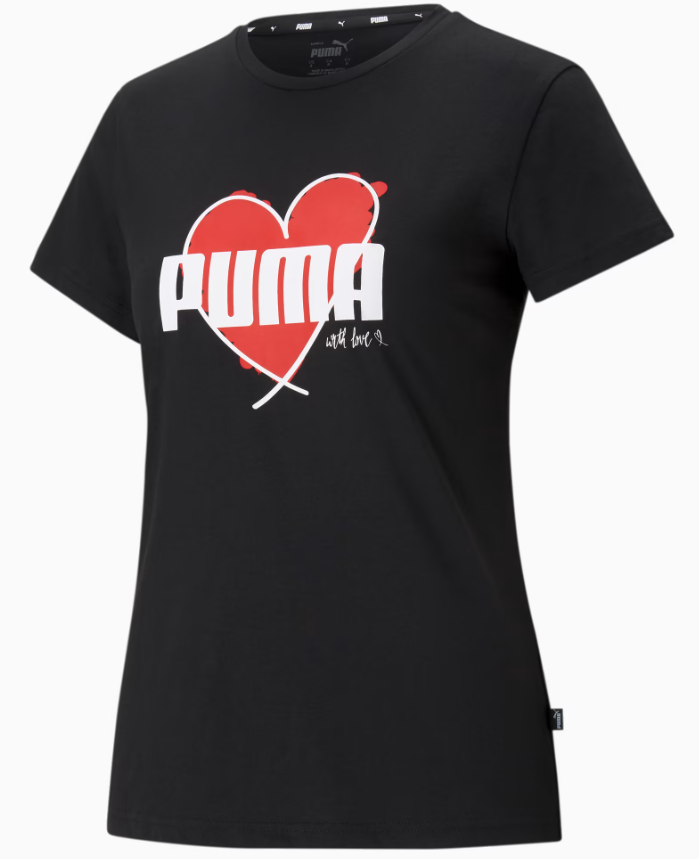 Czarna Koszulka Damska Puma Heart Tee