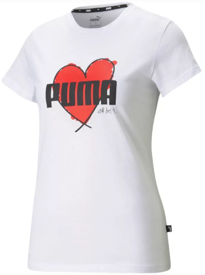 Biała Koszulka Damska Puma Heart Tee