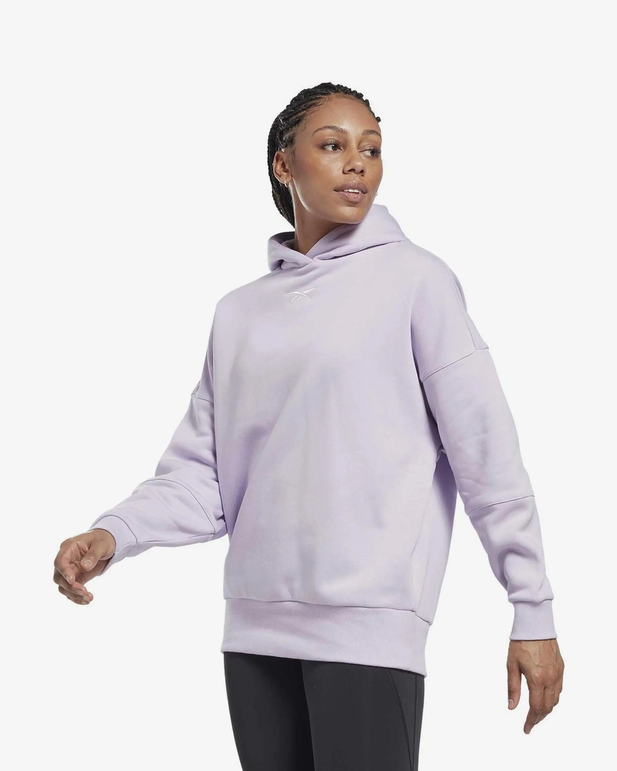 Liliowa Bluza z Kapturem Damska Reebok Lux Hoodie