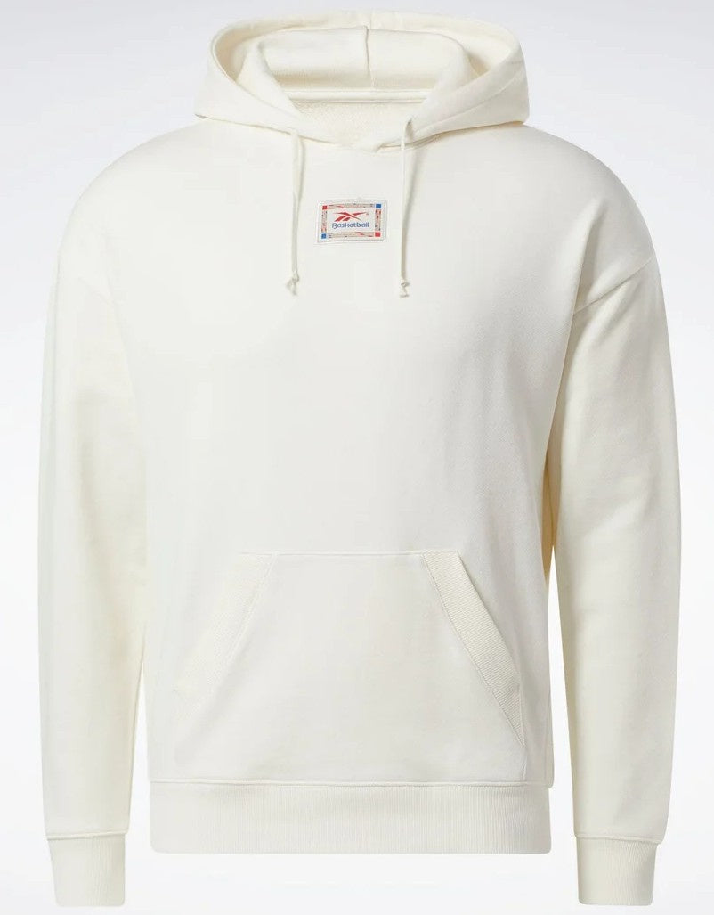 Kremowa Bluza z Kapturem Męska Reebok Basketball